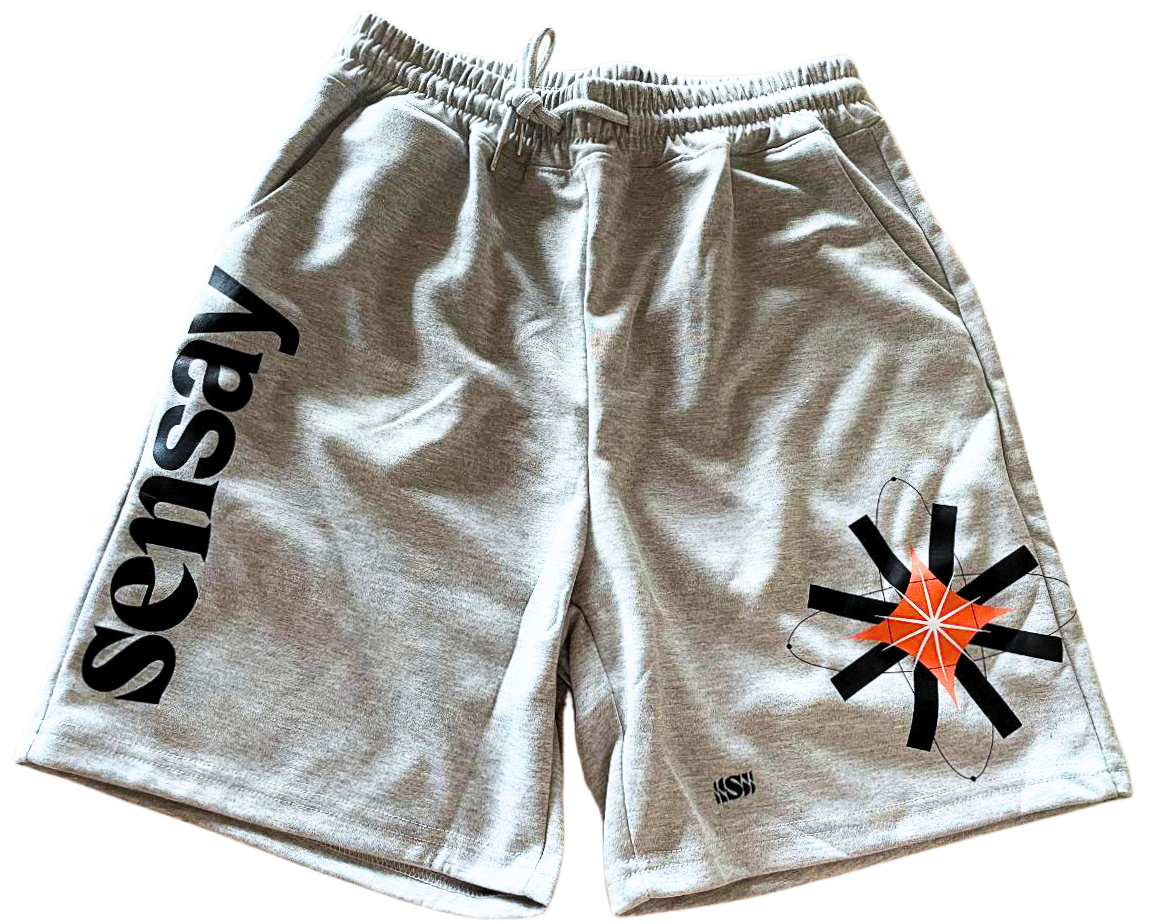 Grey Cotton Shorts